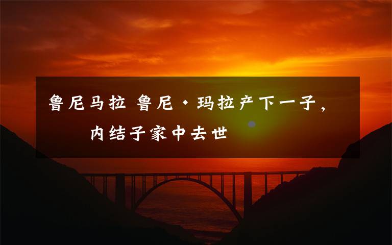 魯尼馬拉 魯尼·瑪拉產(chǎn)下一子，竹內(nèi)結(jié)子家中去世