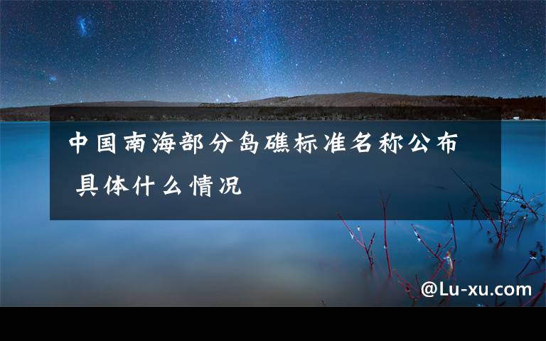 中國(guó)南海部分島礁標(biāo)準(zhǔn)名稱公布 具體什么情況