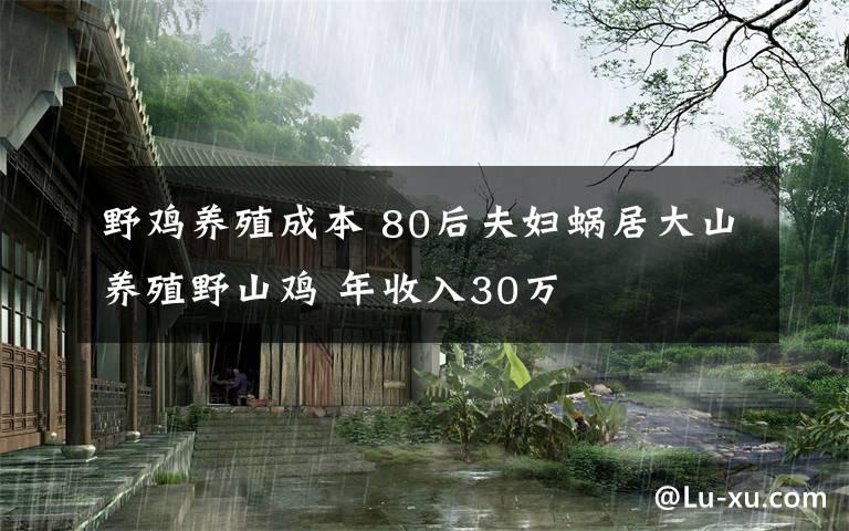 野雞養(yǎng)殖成本 80后夫婦蝸居大山養(yǎng)殖野山雞 年收入30萬