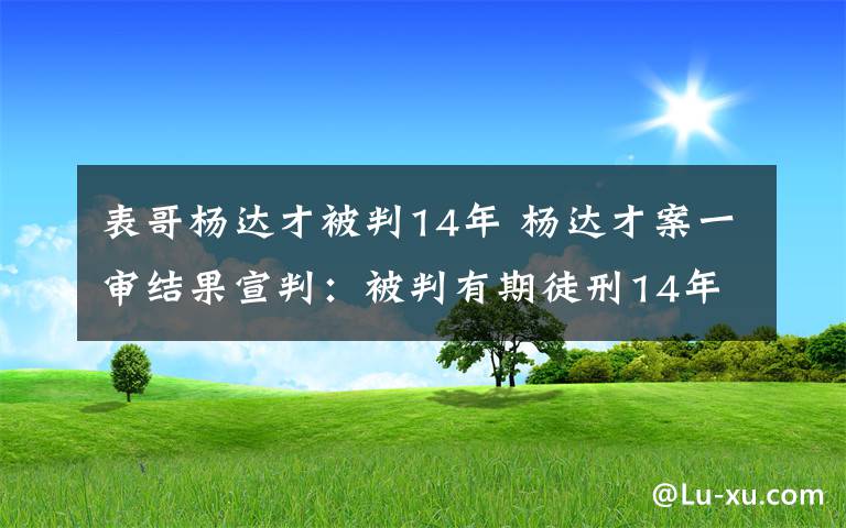 表哥楊達(dá)才被判14年 楊達(dá)才案一審結(jié)果宣判：被判有期徒刑14年