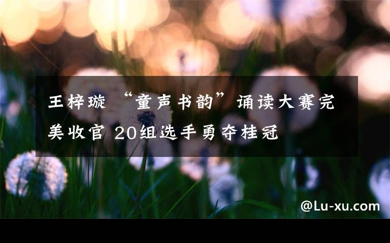 王梓璇 “童聲書韻”誦讀大賽完美收官 20組選手勇奪桂冠