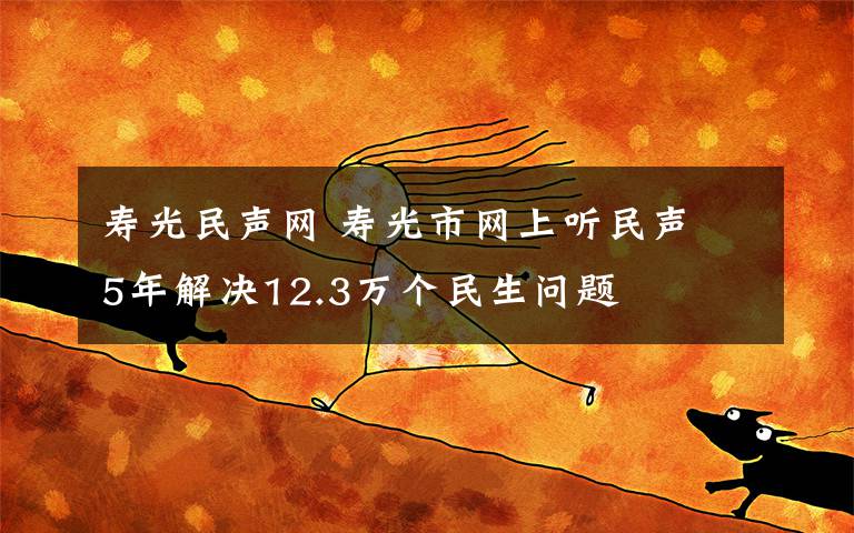 壽光民聲網(wǎng) 壽光市網(wǎng)上聽民聲 5年解決12.3萬個(gè)民生問題