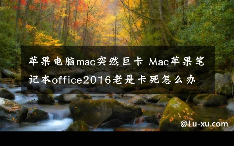 蘋果電腦mac突然巨卡 Mac蘋果筆記本office2016老是卡死怎么辦？經(jīng)常卡頓解決方法