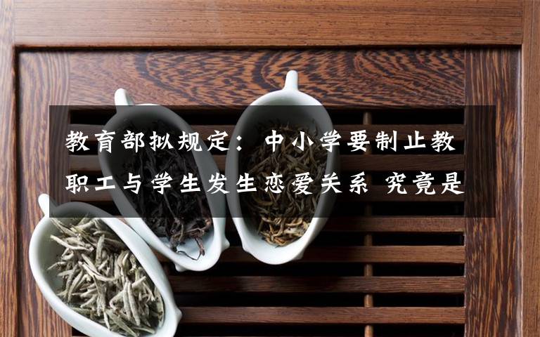 教育部擬規(guī)定：中小學(xué)要制止教職工與學(xué)生發(fā)生戀愛(ài)關(guān)系 究竟是怎么一回事?