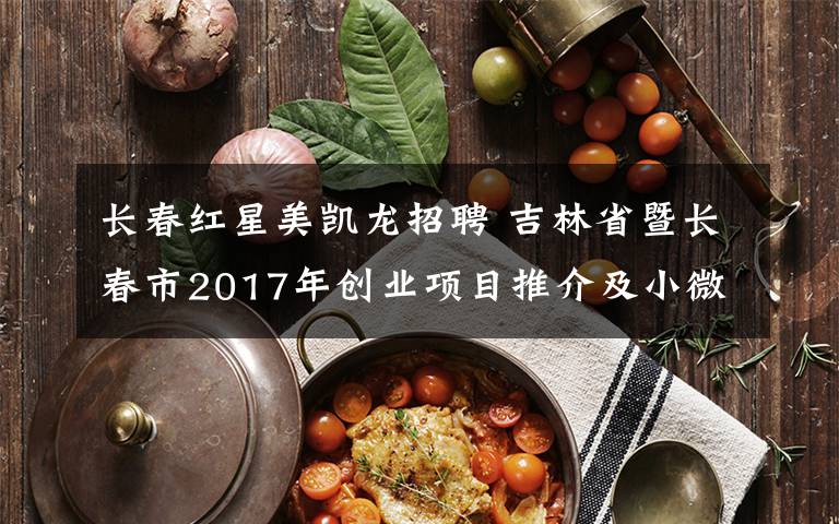 長(zhǎng)春紅星美凱龍招聘 吉林省暨長(zhǎng)春市2017年創(chuàng)業(yè)項(xiàng)目推介及小微企業(yè)用工招聘大會(huì)將于20日舉辦