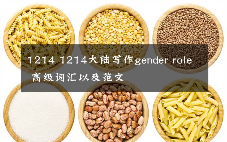 1214 1214大陸寫作gender role 高級詞匯以及范文