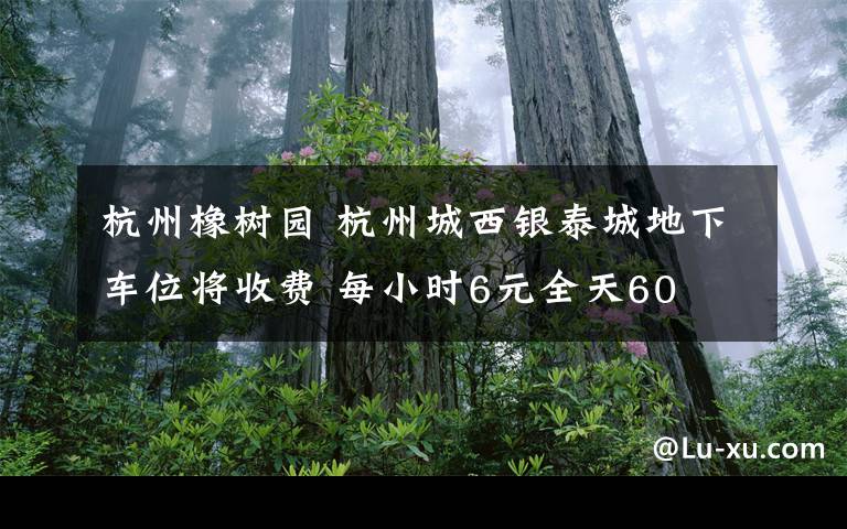 杭州橡樹園 杭州城西銀泰城地下車位將收費 每小時6元全天60