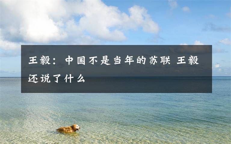 王毅：中國(guó)不是當(dāng)年的蘇聯(lián) 王毅還說(shuō)了什么