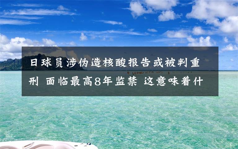 日球員涉?zhèn)卧旌怂釄蟾婊虮慌兄匦?面臨最高8年監(jiān)禁 這意味著什么?