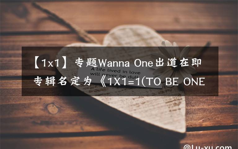 【1x1】專題Wanna One出道在即 專輯名定為《1X1=1(TO BE ONE)》