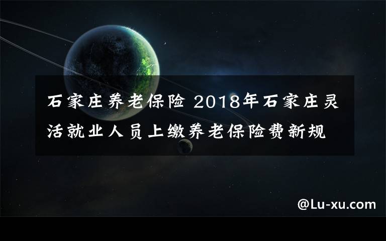 石家莊養(yǎng)老保險(xiǎn) 2018年石家莊靈活就業(yè)人員上繳養(yǎng)老保險(xiǎn)費(fèi)新規(guī)政策