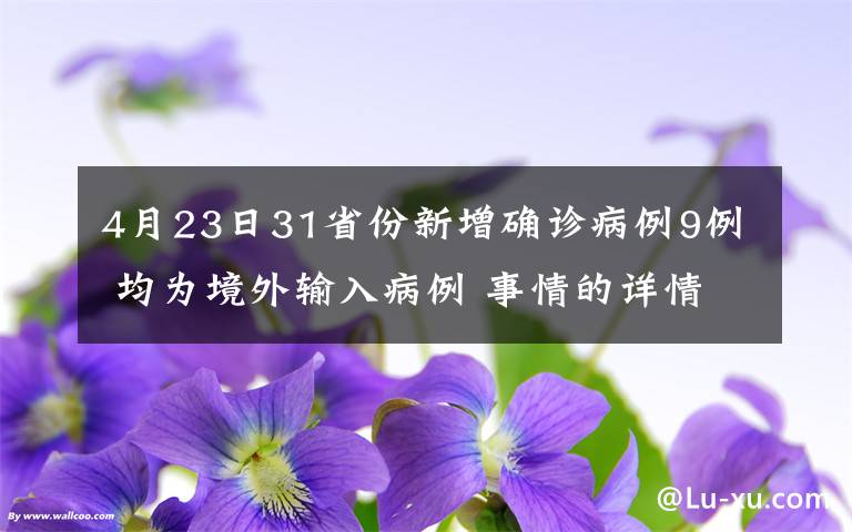 4月23日31省份新增確診病例9例 均為境外輸入病例 事情的詳情始末是怎么樣了！