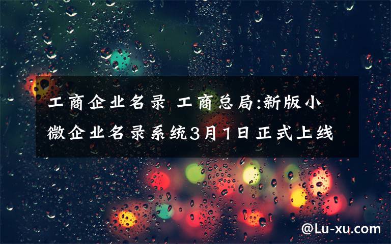 工商企業(yè)名錄 工商總局:新版小微企業(yè)名錄系統(tǒng)3月1日正式上線