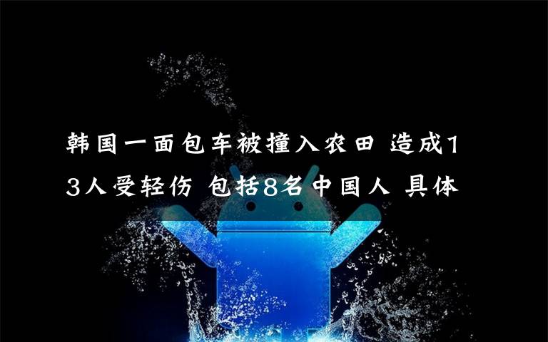 韓國一面包車被撞入農(nóng)田 造成13人受輕傷 包括8名中國人 具體是啥情況?