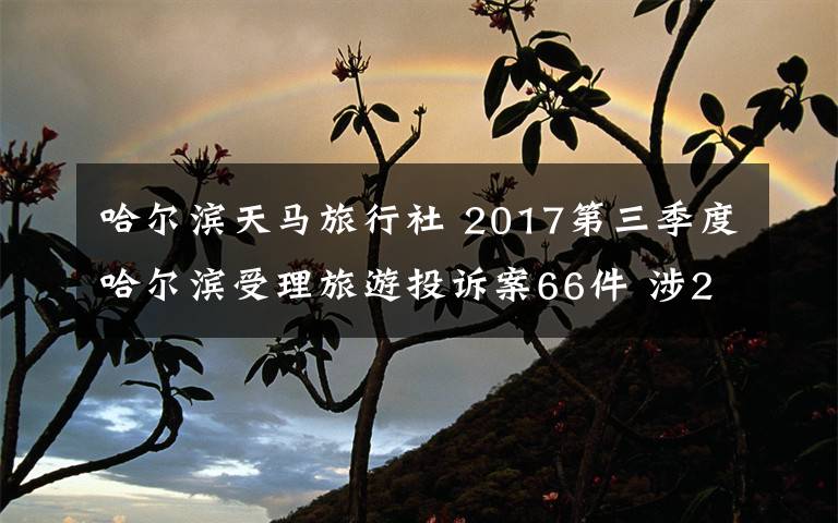 哈爾濱天馬旅行社 2017第三季度哈爾濱受理旅游投訴案66件 涉22家旅行社1家A級(jí)景區(qū)