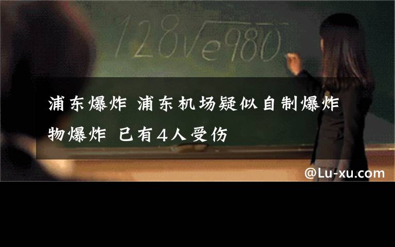 浦東爆炸 浦東機場疑似自制爆炸物爆炸 已有4人受傷