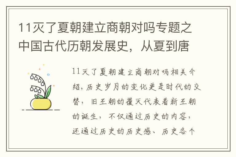 11滅了夏朝建立商朝對嗎專題之中國古代歷朝發(fā)展史，從夏到唐分崩離析，究竟是何原因走向滅亡？