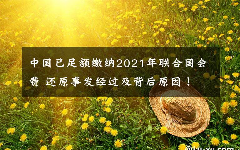 中國(guó)已足額繳納2021年聯(lián)合國(guó)會(huì)費(fèi) 還原事發(fā)經(jīng)過(guò)及背后原因！