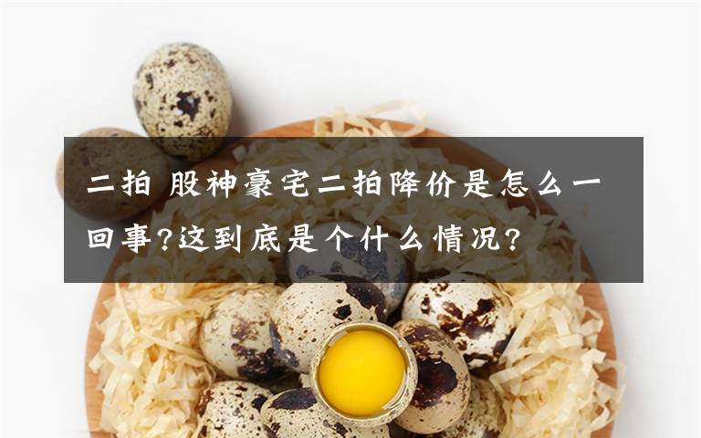 二拍 股神豪宅二拍降價是怎么一回事?這到底是個什么情況?