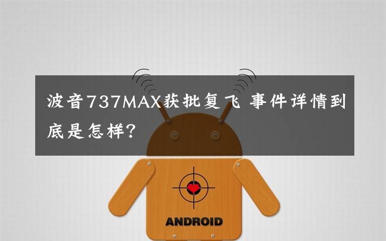 波音737MAX獲批復(fù)飛 事件詳情到底是怎樣？