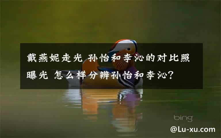 戴燕妮走光 孫怡和李沁的對比照曝光 怎么樣分辨孫怡和李沁？