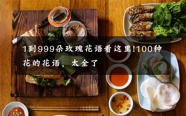 1到999朵玫瑰花語看這里!100種花的花語，太全了