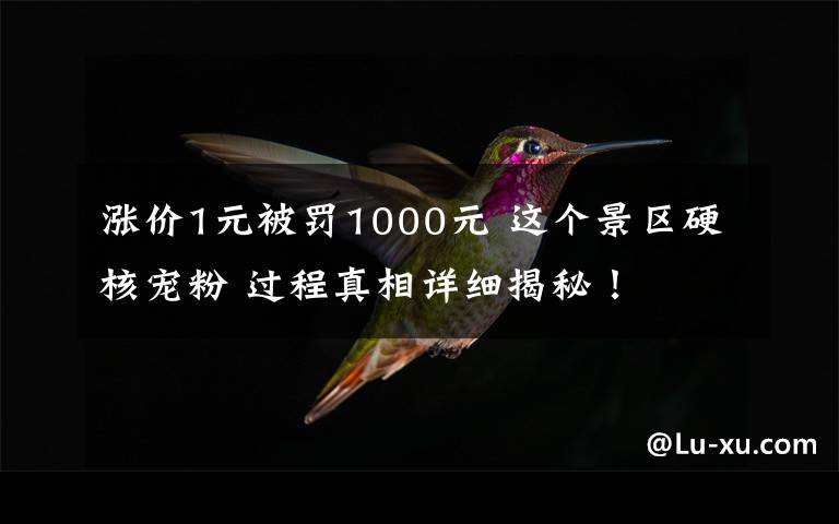 漲價(jià)1元被罰1000元 這個(gè)景區(qū)硬核寵粉 過程真相詳細(xì)揭秘！