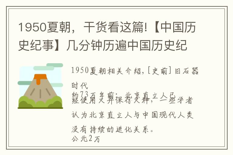 1950夏朝，干貨看這篇!【中國歷史紀(jì)事】幾分鐘歷遍中國歷史紀(jì)事！