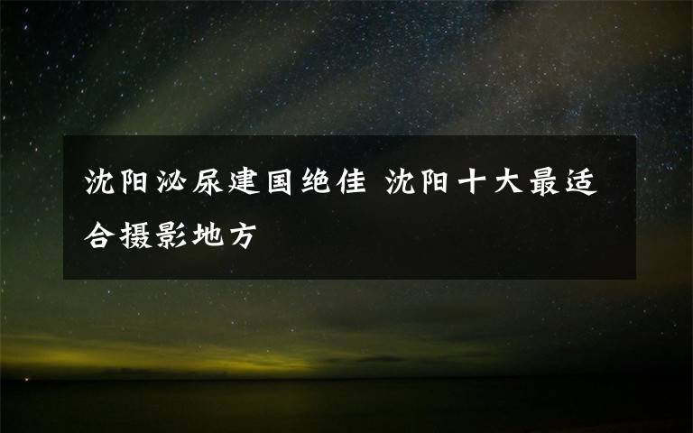 沈陽(yáng)泌尿建國(guó)絕佳 沈陽(yáng)十大最適合攝影地方