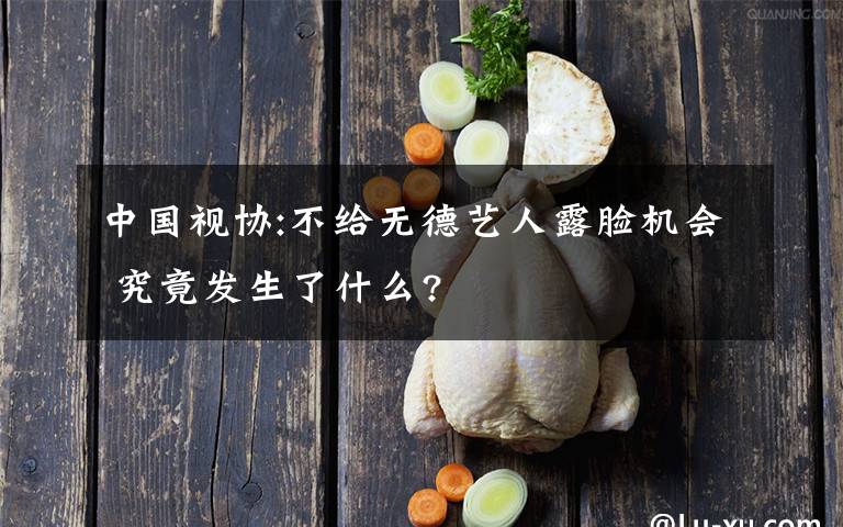 中國視協(xié):不給無德藝人露臉機(jī)會 究竟發(fā)生了什么?