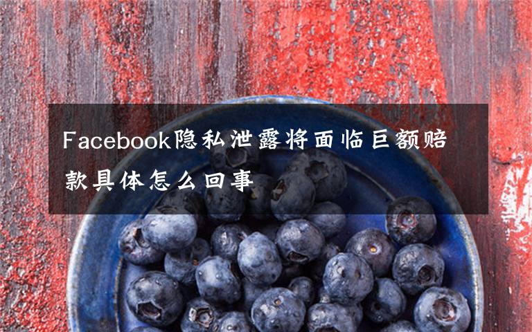 Facebook隱私泄露將面臨巨額賠款具體怎么回事