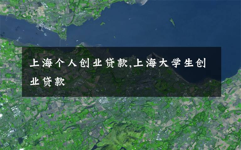 上海個(gè)人創(chuàng)業(yè)貸款,上海大學(xué)生創(chuàng)業(yè)貸款