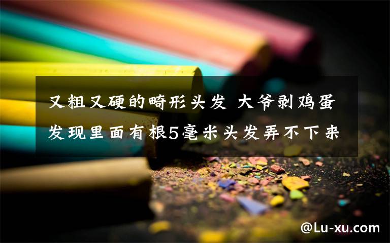 又粗又硬的畸形頭發(fā) 大爺剝雞蛋發(fā)現(xiàn)里面有根5毫米頭發(fā)弄不下來(lái)，結(jié)果越拽越長(zhǎng)被嚇壞