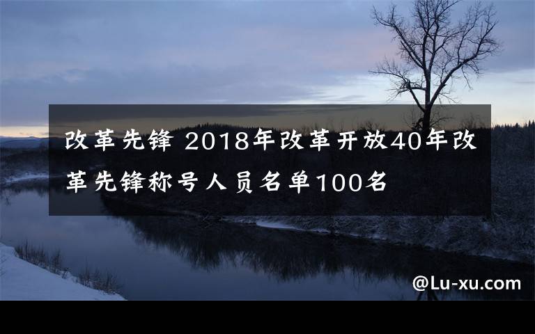 改革先鋒 2018年改革開放40年改革先鋒稱號人員名單100名