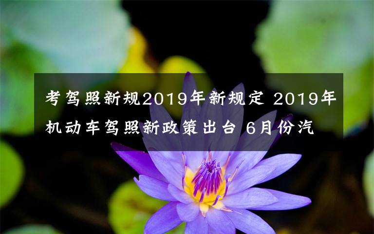 考駕照新規(guī)2019年新規(guī)定 2019年機動車駕照新政策出臺 6月份汽車駕駛證新規(guī)定