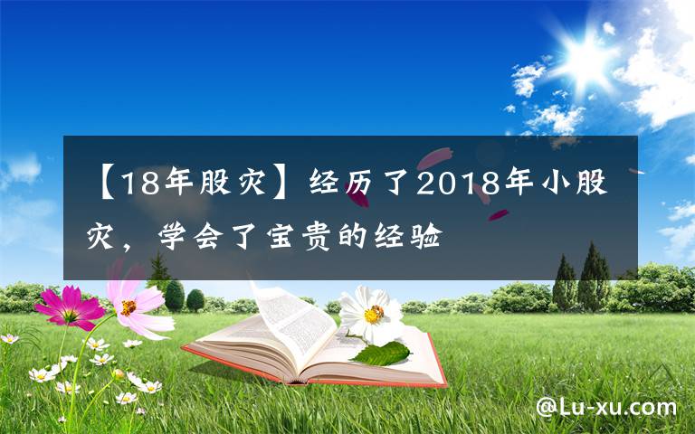 【18年股災(zāi)】經(jīng)歷了2018年小股災(zāi)，學(xué)會了寶貴的經(jīng)驗