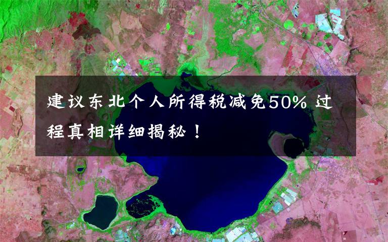 建議東北個(gè)人所得稅減免50% 過程真相詳細(xì)揭秘！