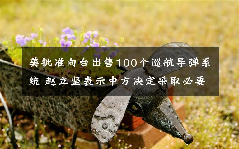 美批準向臺出售100個巡航導彈系統(tǒng) 趙立堅表示中方?jīng)Q定采取必要措施