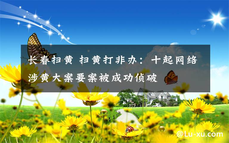 長(zhǎng)春掃黃 掃黃打非辦：十起網(wǎng)絡(luò)涉黃大案要案被成功偵破