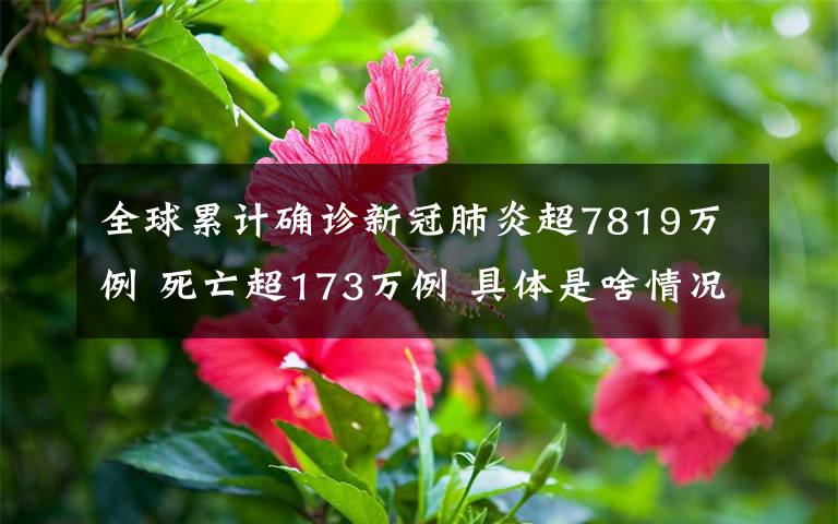 全球累計(jì)確診新冠肺炎超7819萬(wàn)例 死亡超173萬(wàn)例 具體是啥情況?