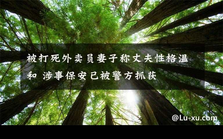 被打死外賣員妻子稱丈夫性格溫和 涉事保安已被警方抓獲