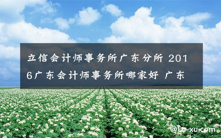 立信會計師事務所廣東分所 2016廣東會計師事務所哪家好 廣東會計師事務所排名前100名單