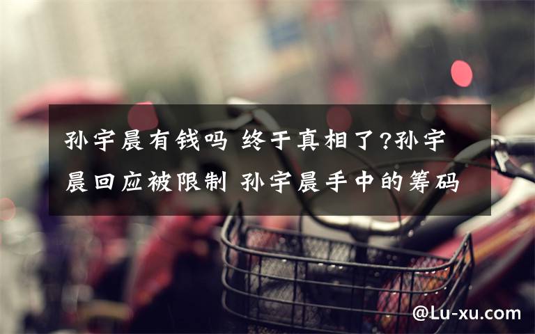 孫宇晨有錢嗎 終于真相了?孫宇晨回應(yīng)被限制 孫宇晨手中的籌碼還剩多少？