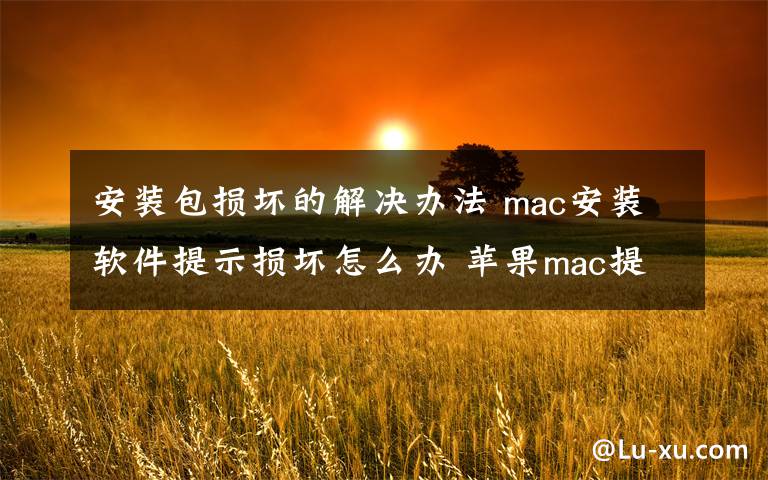 安裝包損壞的解決辦法 mac安裝軟件提示損壞怎么辦 蘋果mac提示文件損壞解決方法