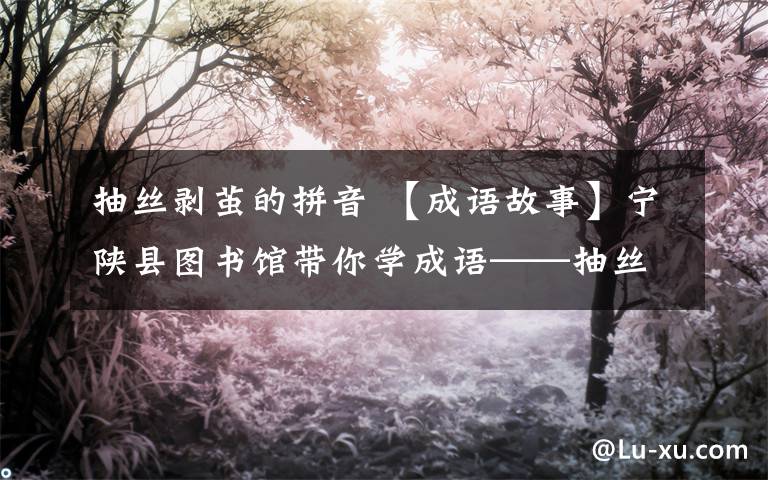 抽絲剝繭的拼音 【成語故事】寧陜縣圖書館帶你學(xué)成語——抽絲剝繭