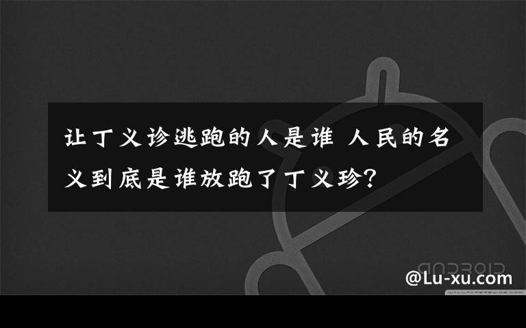 讓丁義診逃跑的人是誰 人民的名義到底是誰放跑了丁義珍？