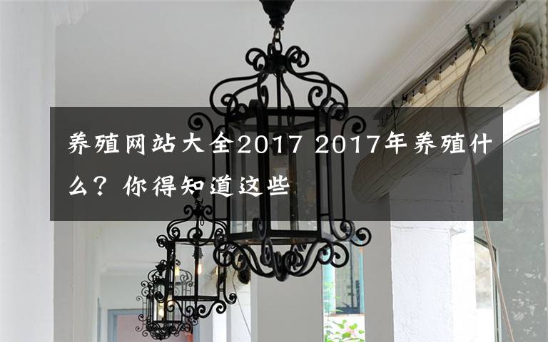 養(yǎng)殖網(wǎng)站大全2017 2017年養(yǎng)殖什么？你得知道這些