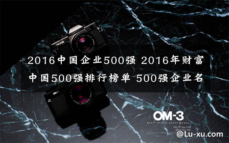 2016中國企業(yè)500強 2016年財富中國500強排行榜單 500強企業(yè)名單