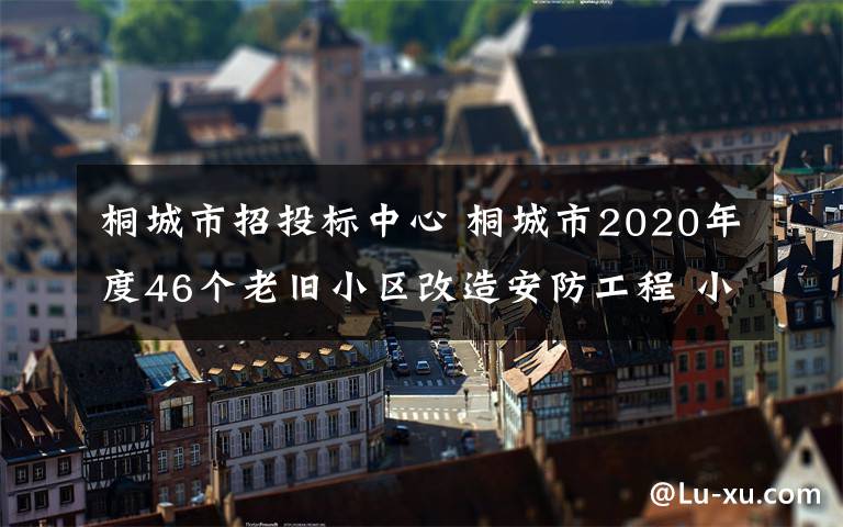 桐城市招投標(biāo)中心 桐城市2020年度46個老舊小區(qū)改造安防工程 小額定點項目招標(biāo)公告