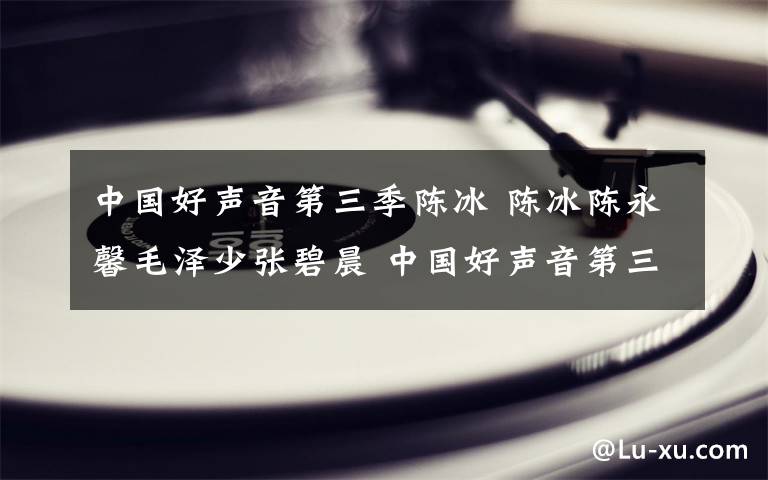 中國(guó)好聲音第三季陳冰 陳冰陳永馨毛澤少?gòu)埍坛?中國(guó)好聲音第三季6大大牌女歌手